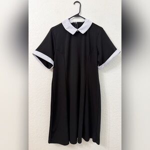 Spirit Plus Wednesday Adams Family Monochrome Dress